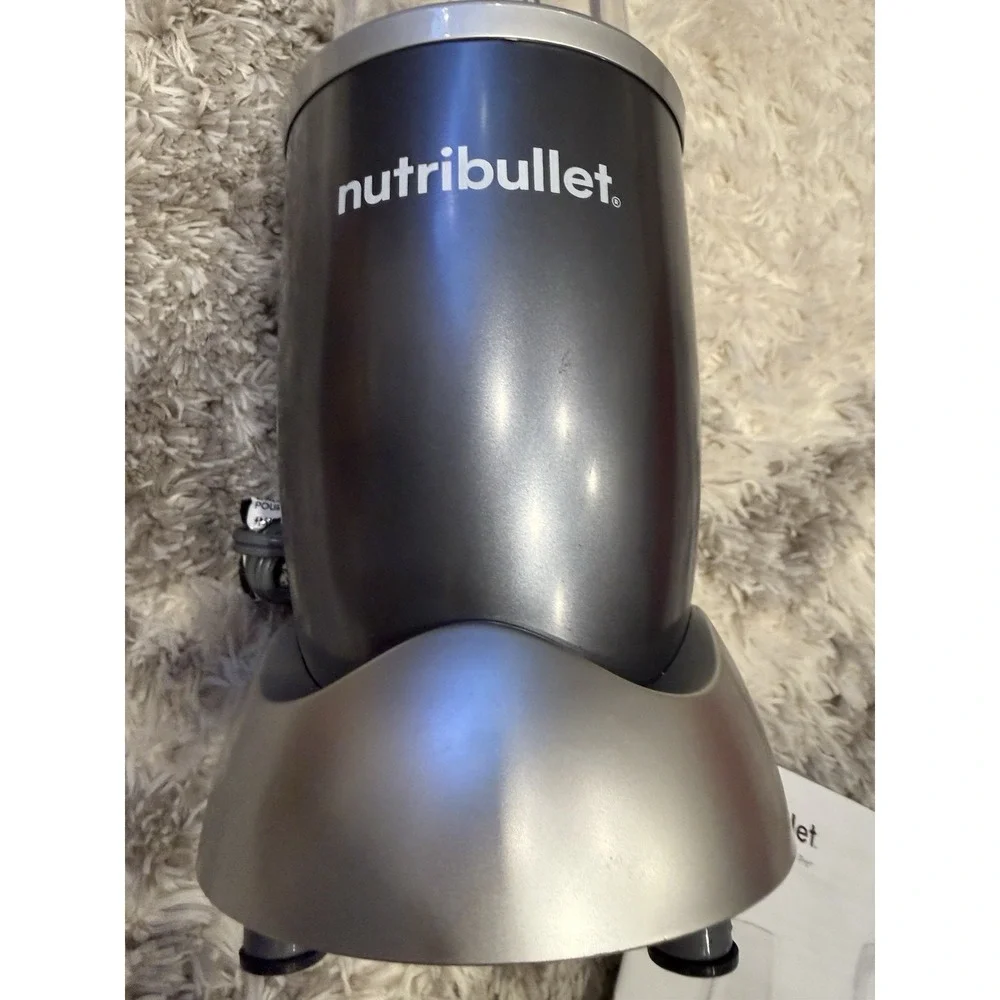 Nutribullet 600W Original Personal Blender Gray NBR-0601WM Cup Lid Ring Manual